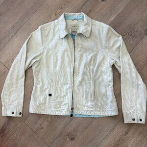 L.L. Bean Women’s Cotton Canvas Jacket Beige Size M